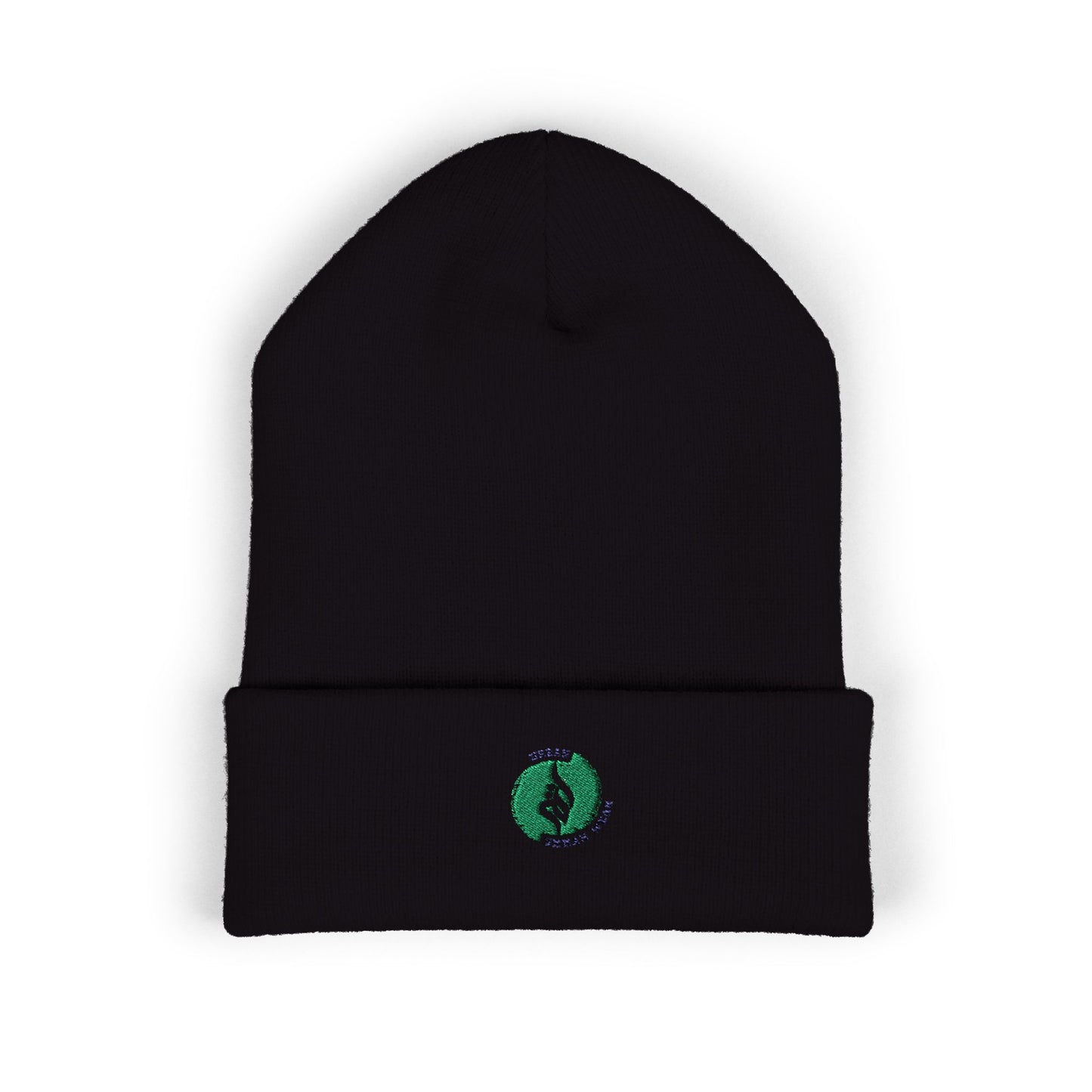 Classic Cuffed Beanie with Embroidered Logo - Cozy Winter Accessory Islamic Clothing