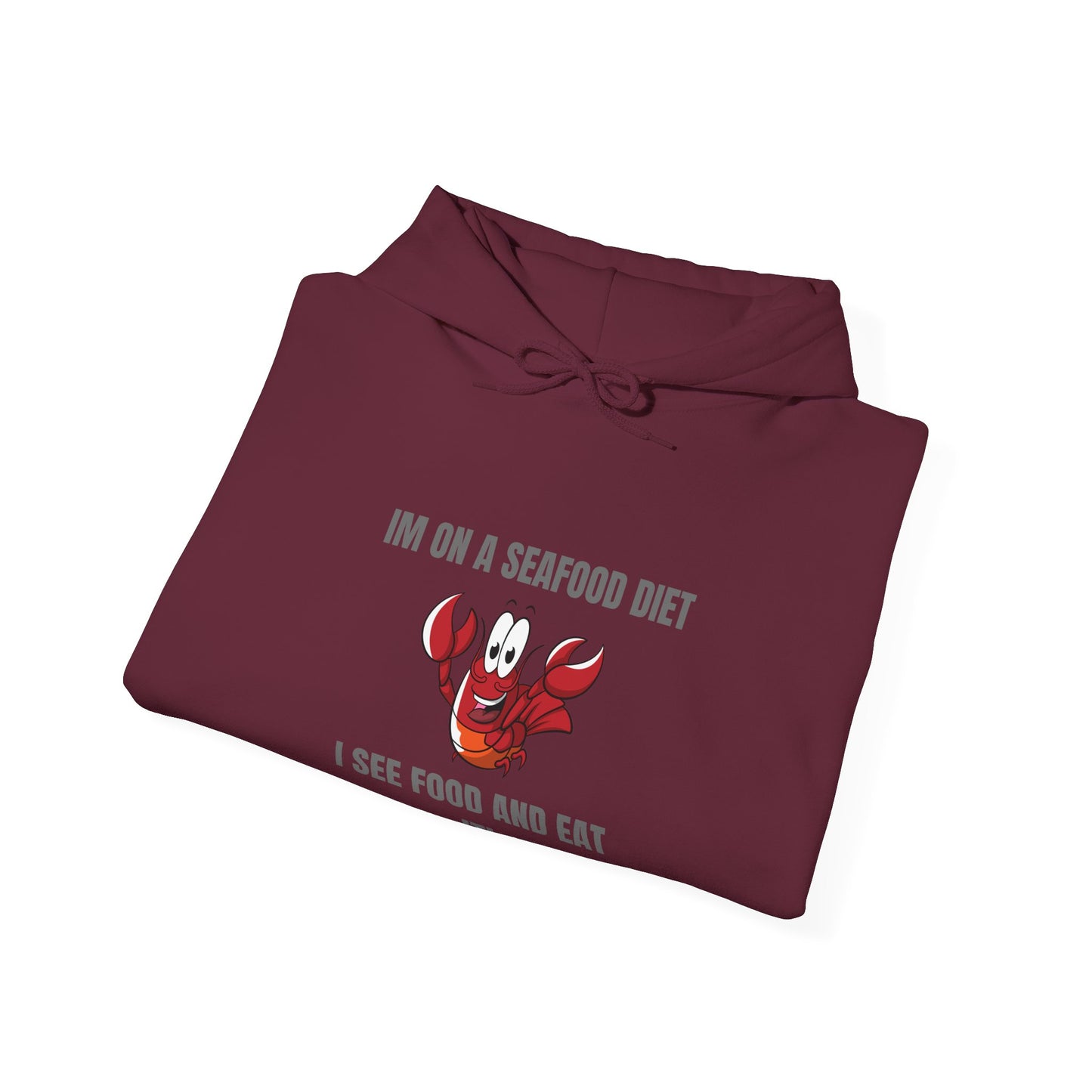 Funny Seafood Diet Hoodie for Food Lovers Humour Joke Clothing