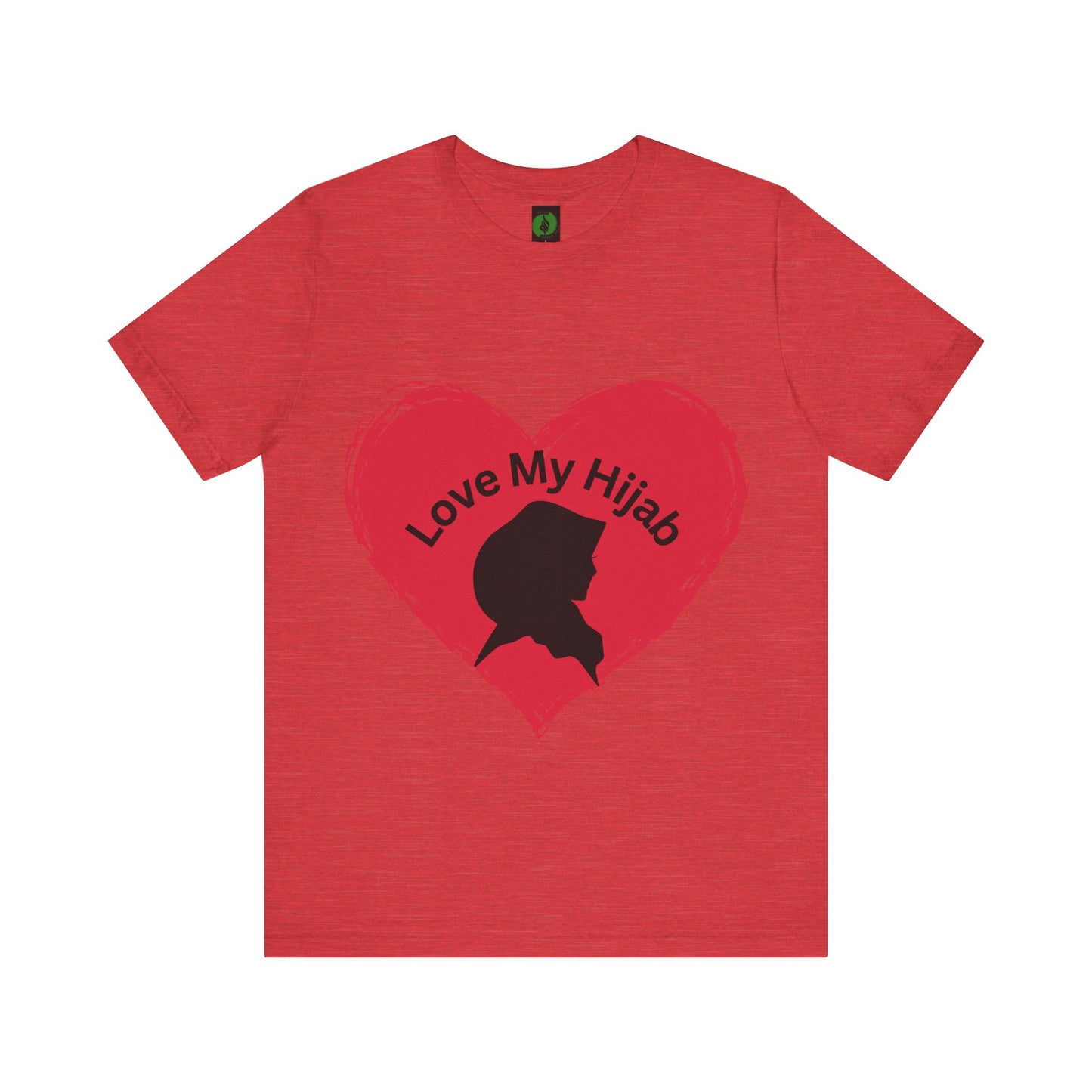 Love My Hijab Unisex Tee - Heart Design, Perfect for Everyday Wear Islamic Women Clothing