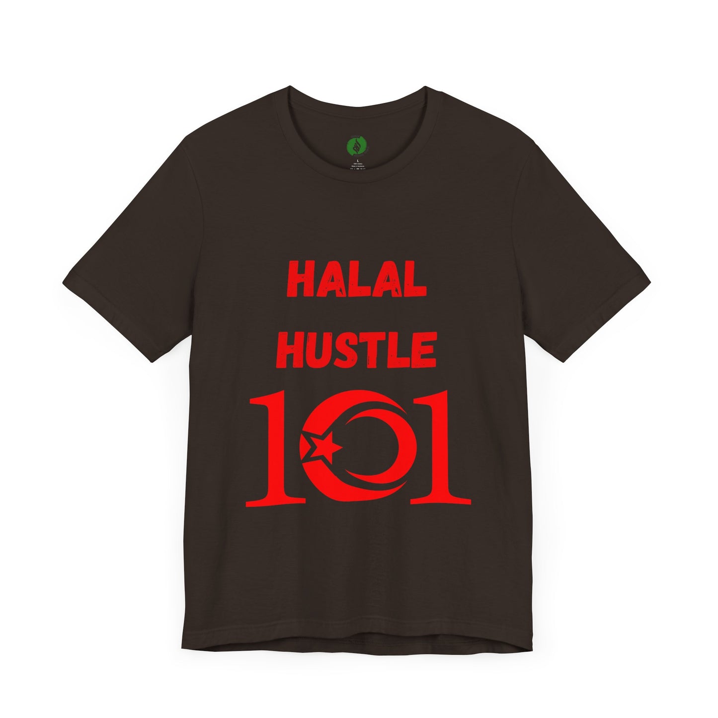 Halal Hustle 101 Unisex Tee - Motivational Short Sleeve Shirt Muslim Gym Clothing T Shirt