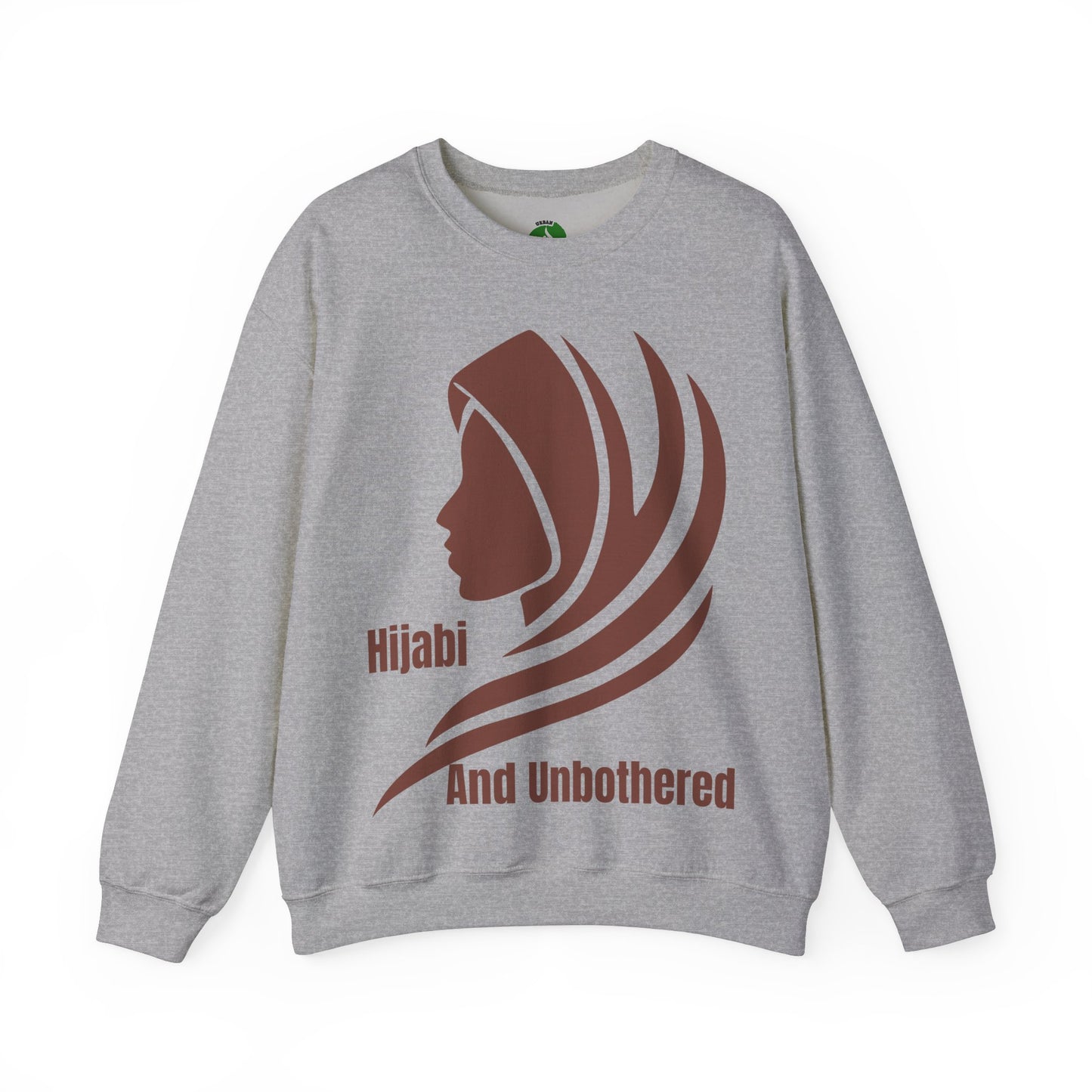 Hijabi and Unbothered Crewneck Sweatshirt - Stylish Unisex Heavy Blend for Everyday Comfort Hijab Fashion Sweat Shirt