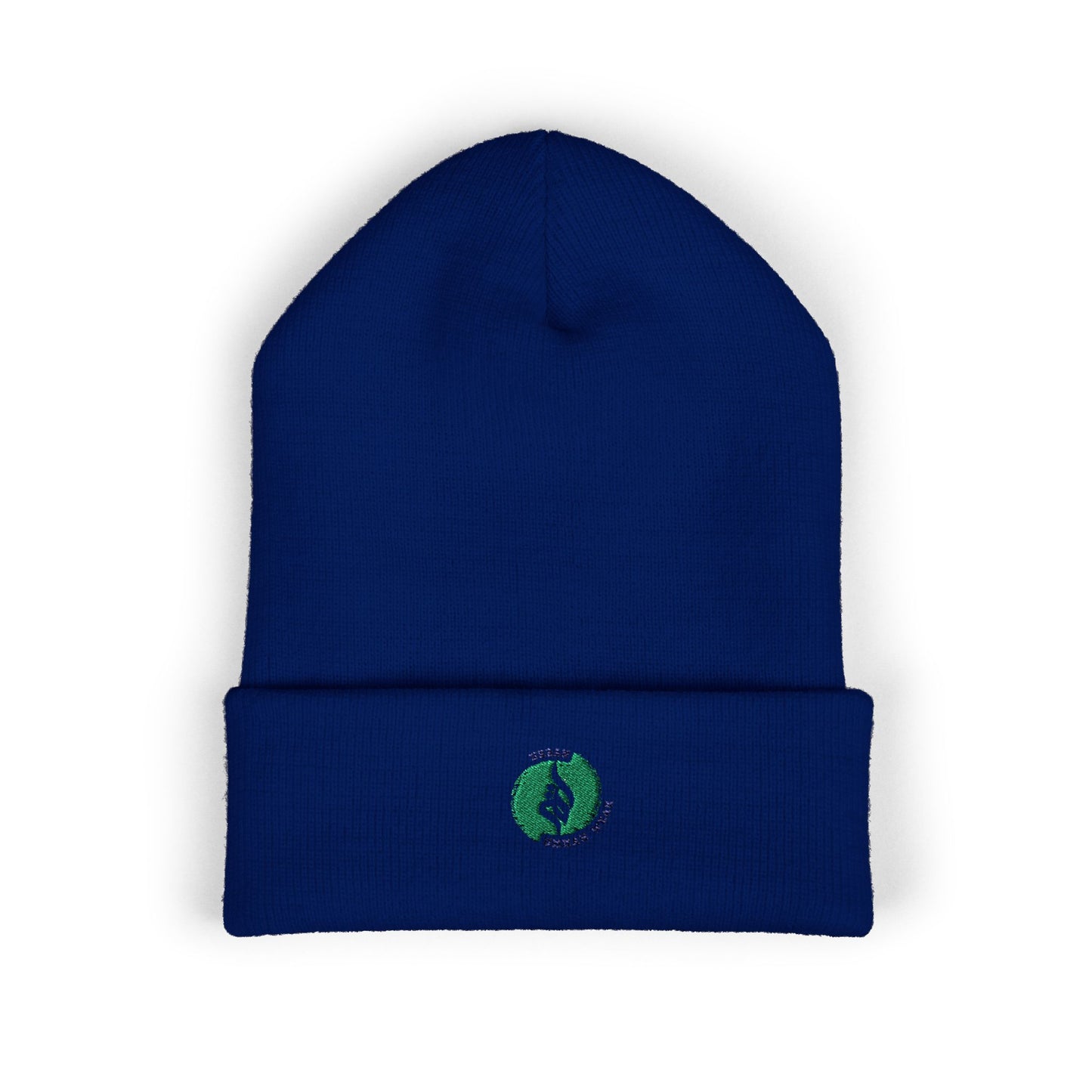 Classic Cuffed Beanie with Embroidered Logo - Cozy Winter Accessory Islamic Clothing