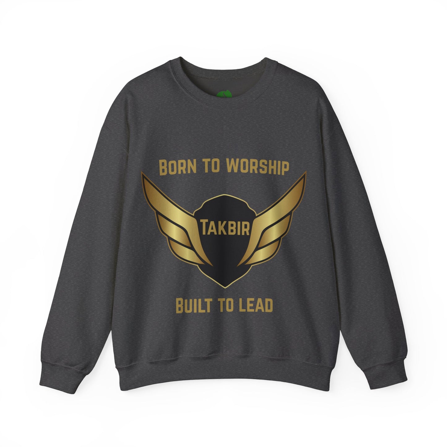 Inspirational Unisex Crewneck Sweatshirt - 'Born to Worship, Built to Lead' Design Muslim Streetwear Fashion Hoodie