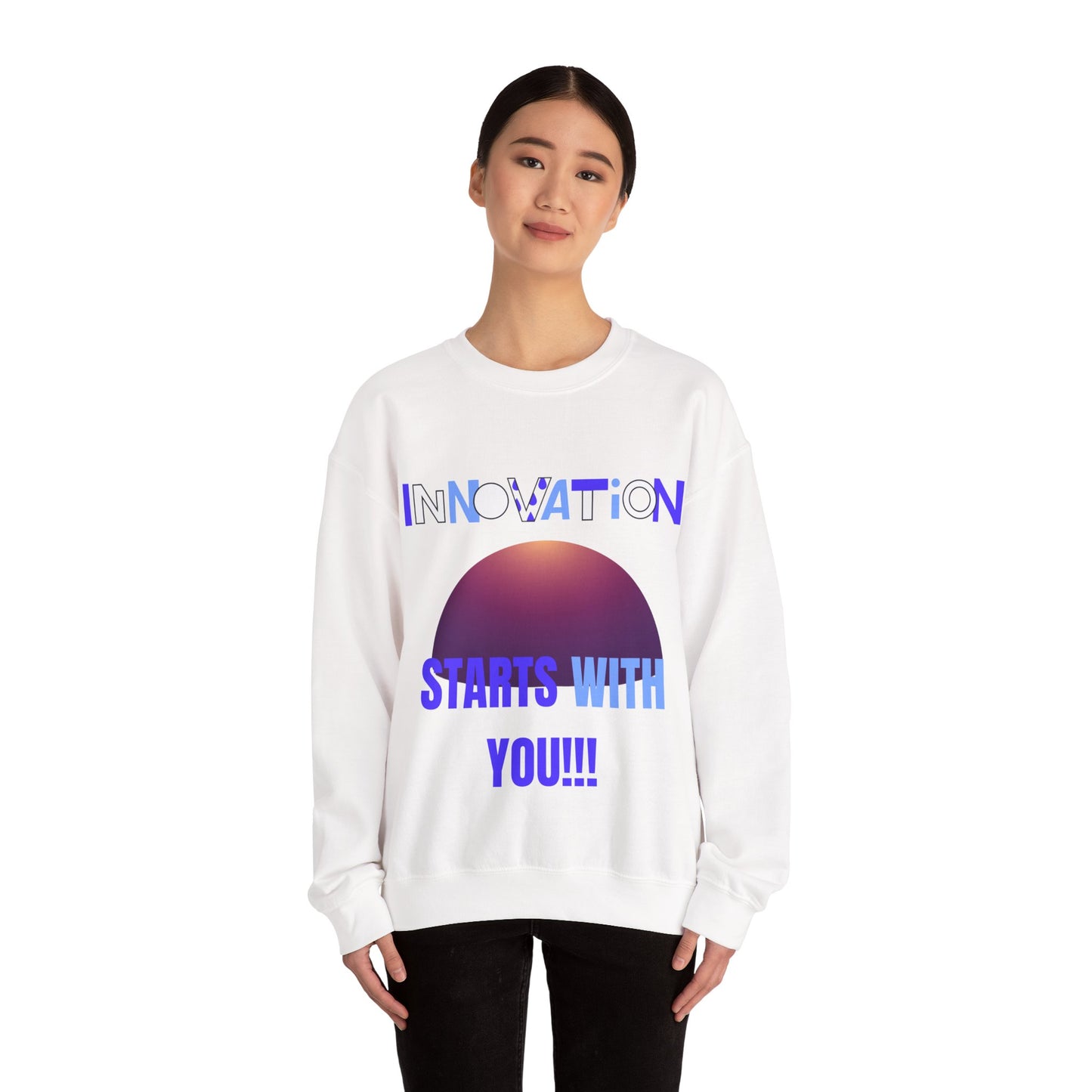 Innovation Starts With You Unisex Crewneck Sweatshirt Gym Clothing Sweat Shirt