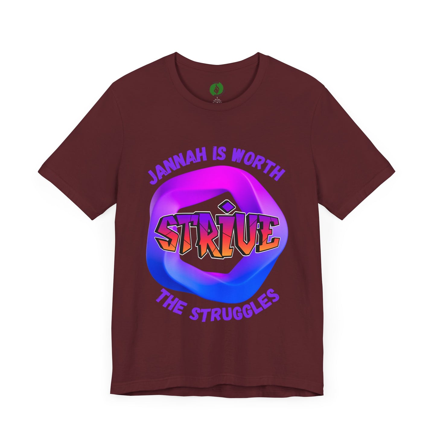 Inspirational Unisex Jersey Tee - 'Jannah is Worth the Struggles' Muslim Fashion Clothing