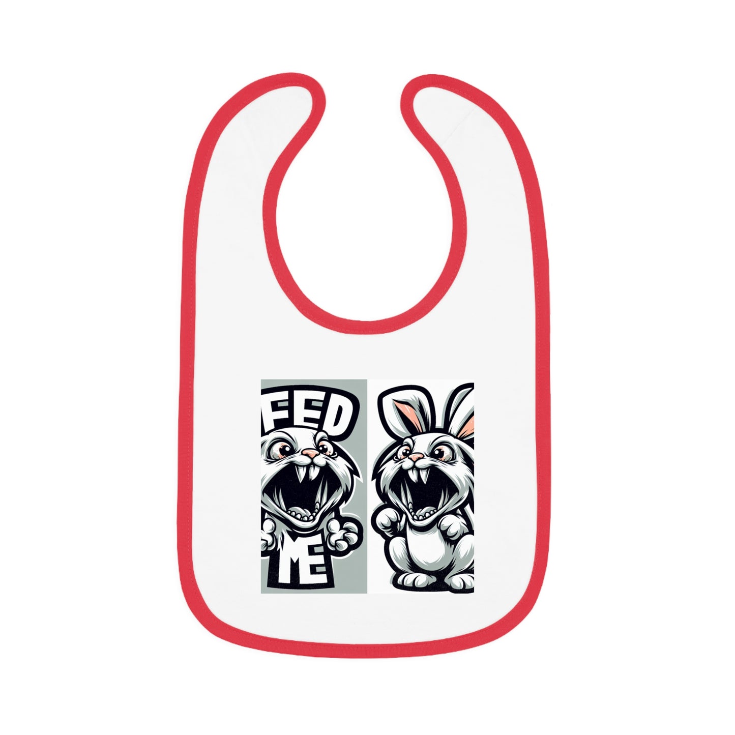 Funny Baby Bib - 'Feed Me' Rabbit Design Islamic Clothing