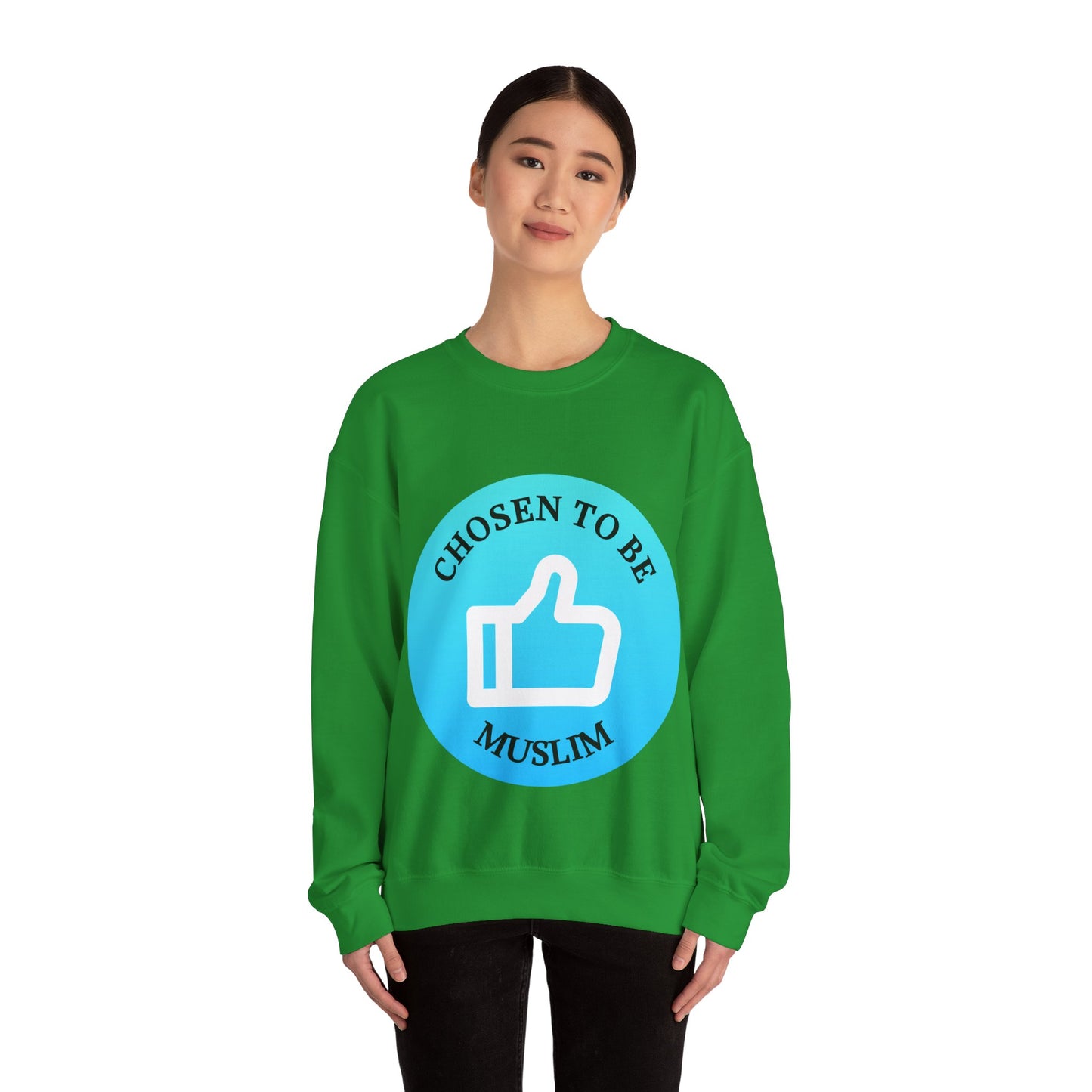 Chosen to Be Muslim Crewneck Sweatshirt - Unisex Heavy Blend Islamic Streetwear Sweat Shirt