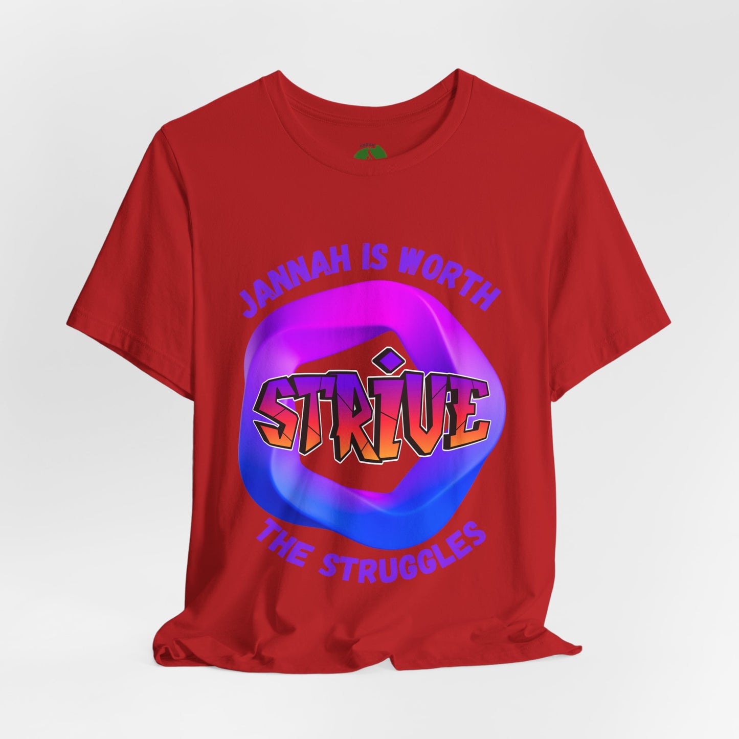 Inspirational Unisex Jersey Tee - 'Jannah is Worth the Struggles'