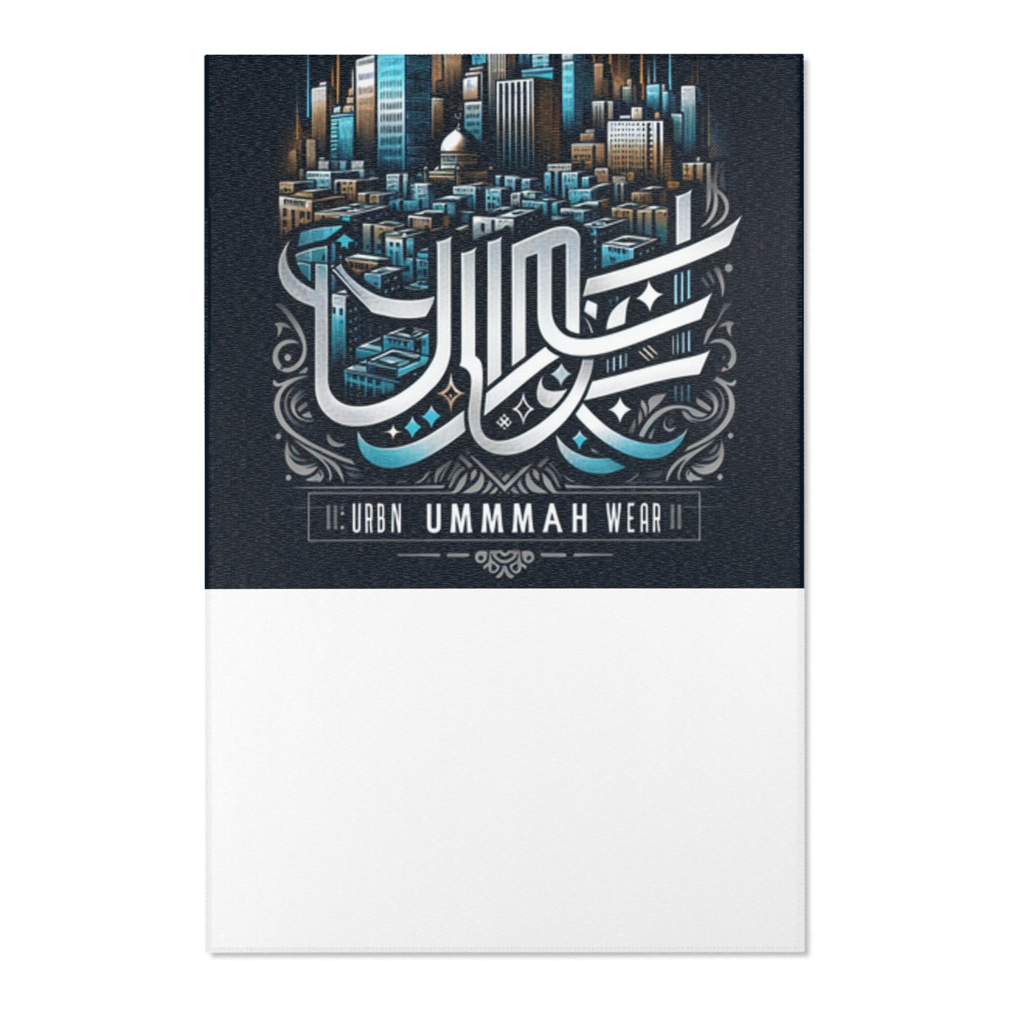 Urban Ummah Area Rug | Modern Islamic Home Decor | Stylish Floor Mat Islamic Accessories