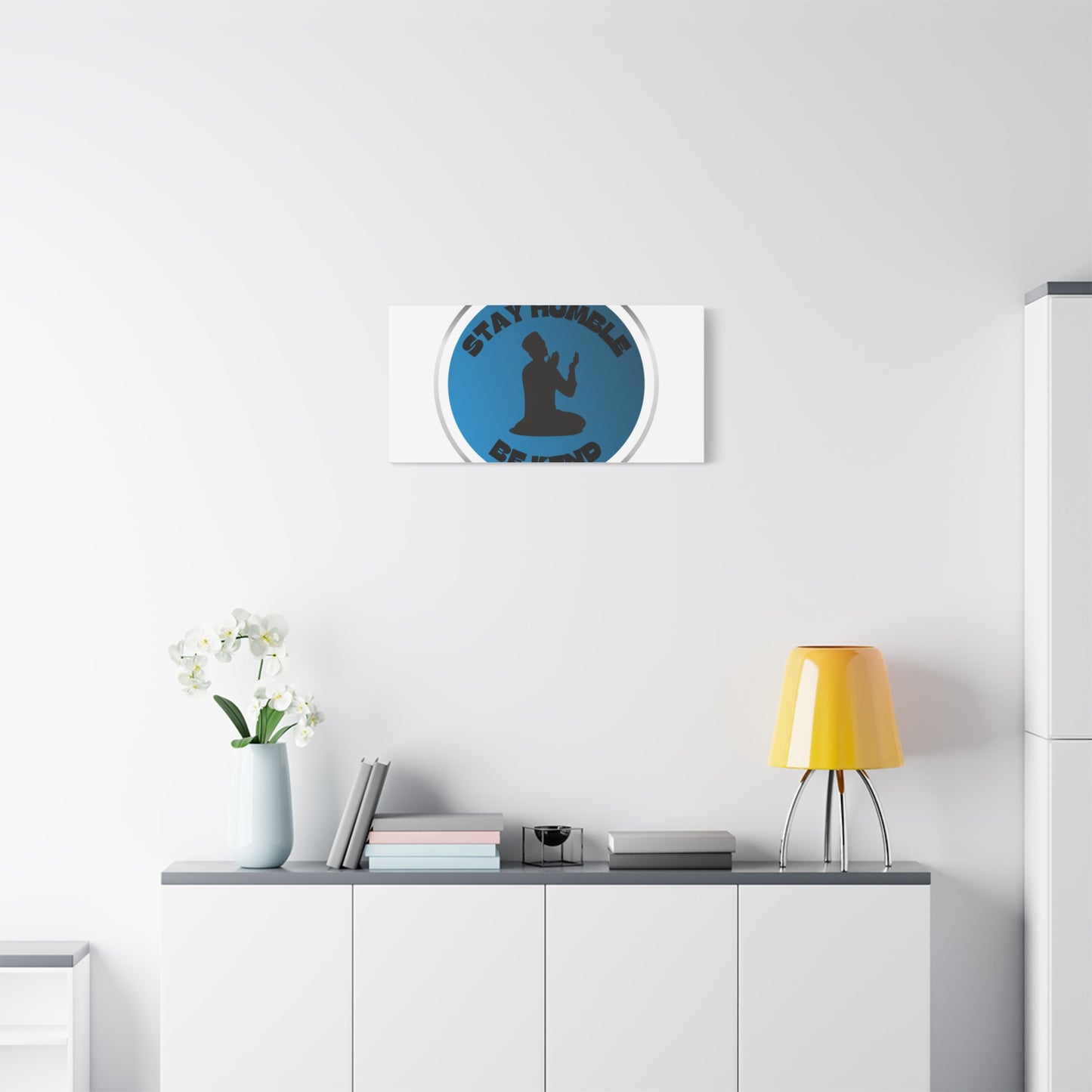 Inspirational Wall Art - "Stay Humble, Be Kind" Motif on Matte Canvas Islamic Art Work