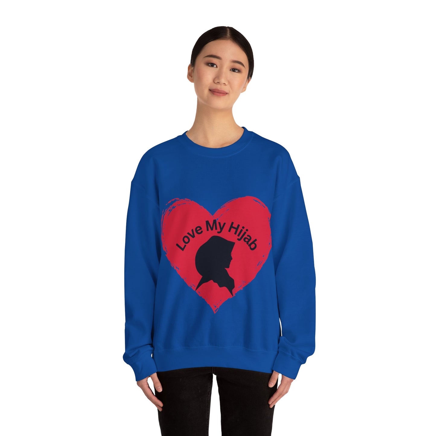 Love My Hijab Heavy Blend Sweatshirt - Unisex Crewneck for Comfort and Style Muslim Women Clothing