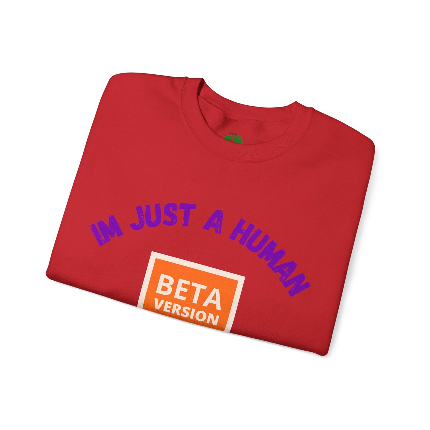 Unisex Crewneck Sweatshirt - 'Beta Version: I'm Just a Human' Funny Humour Clothing Sweat Shirt