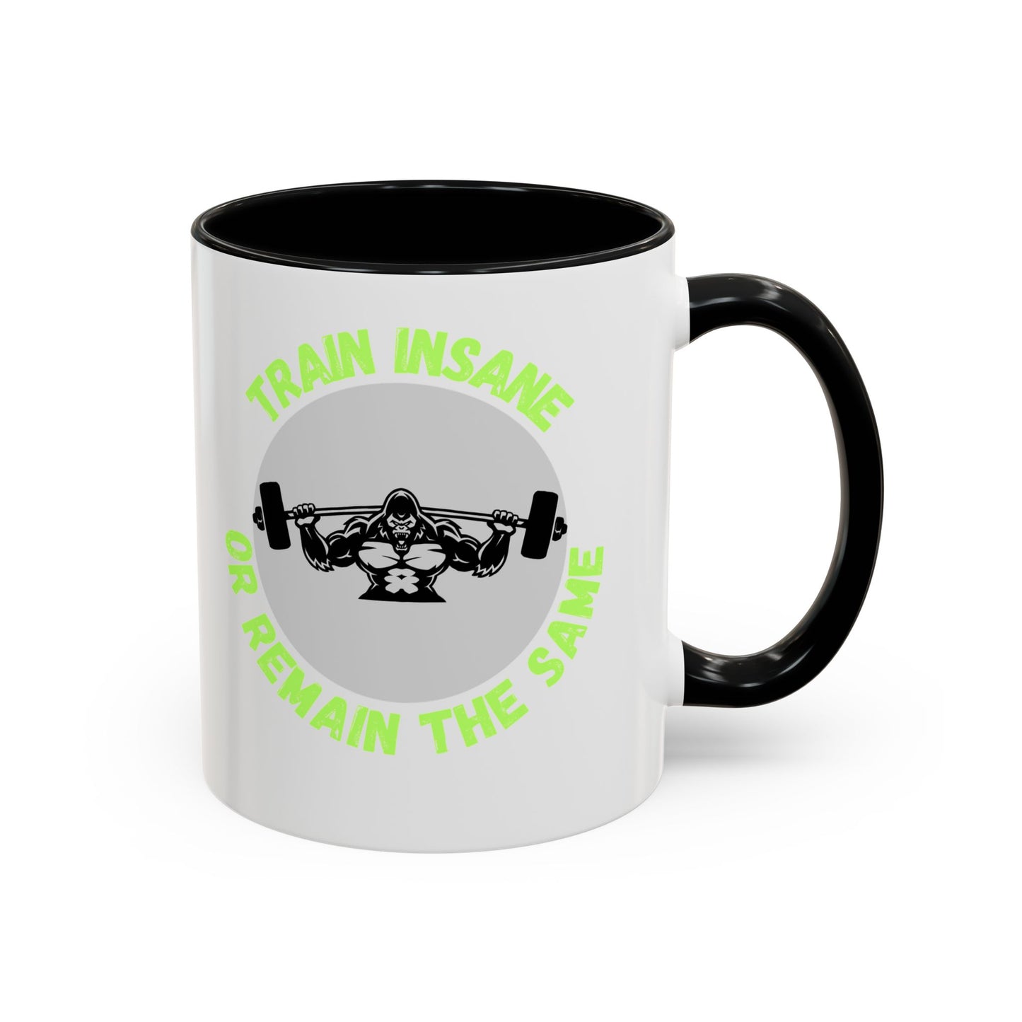 Motivational Fitness Coffee Mug - "Train Insane or Remain the Same" - Perfect Gift for Gym Enthusiasts Humour Joke Gym Mug