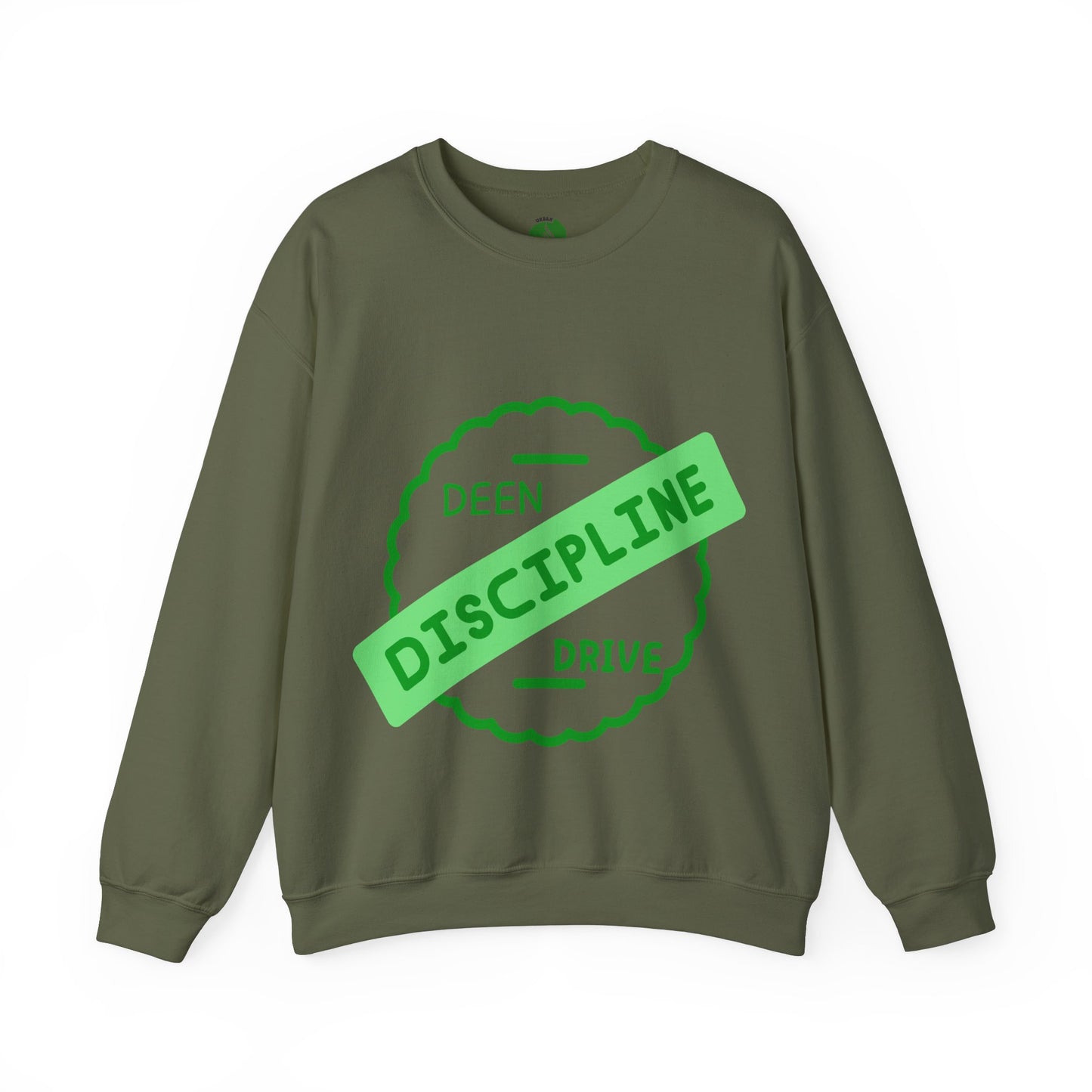 Motivational Crewneck Sweatshirt - Discipline & Drive Muslim Youth Fashion Sweat Shirt
