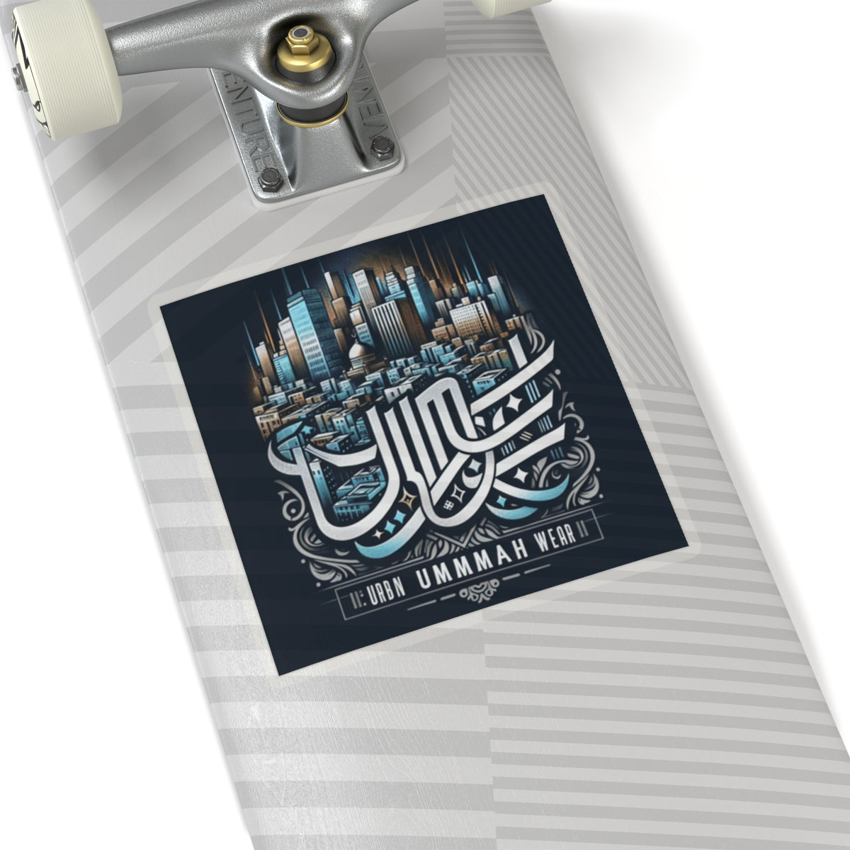 Urban Ummah Wear Kiss-Cut Stickers - Stylish Cityscape Design for Laptop & Decor Muslim Accessories