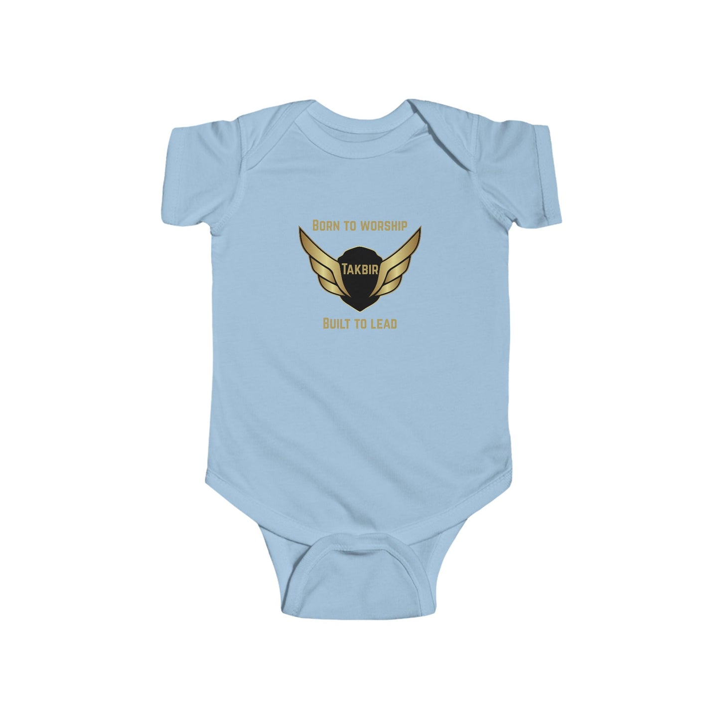 Infant Bodysuit - 'Born to Worship Takbir' Design for Little Leaders Muslim Baby Clothing