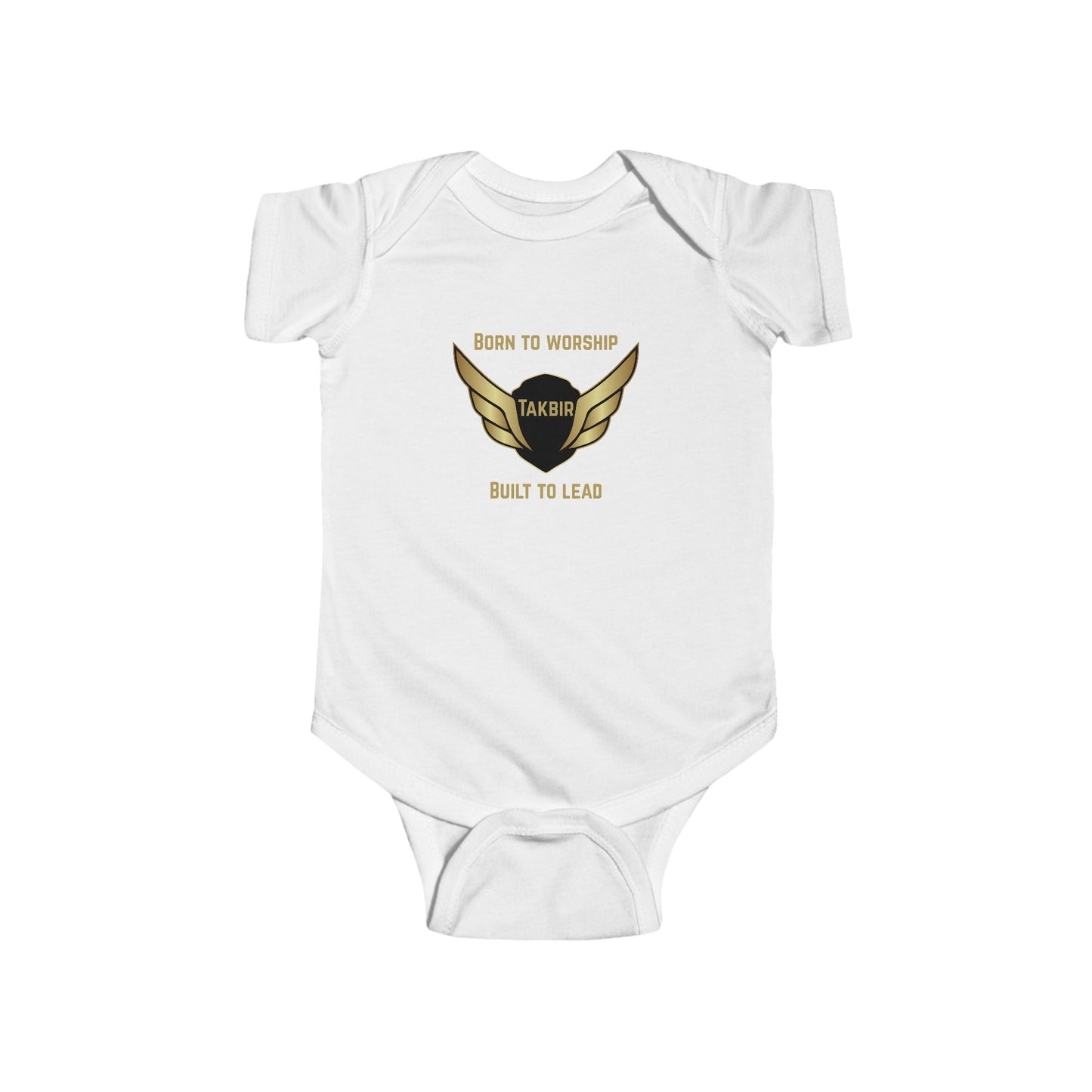 Infant Bodysuit - 'Born to Worship Takbir' Design for Little Leaders Muslim Baby Clothing