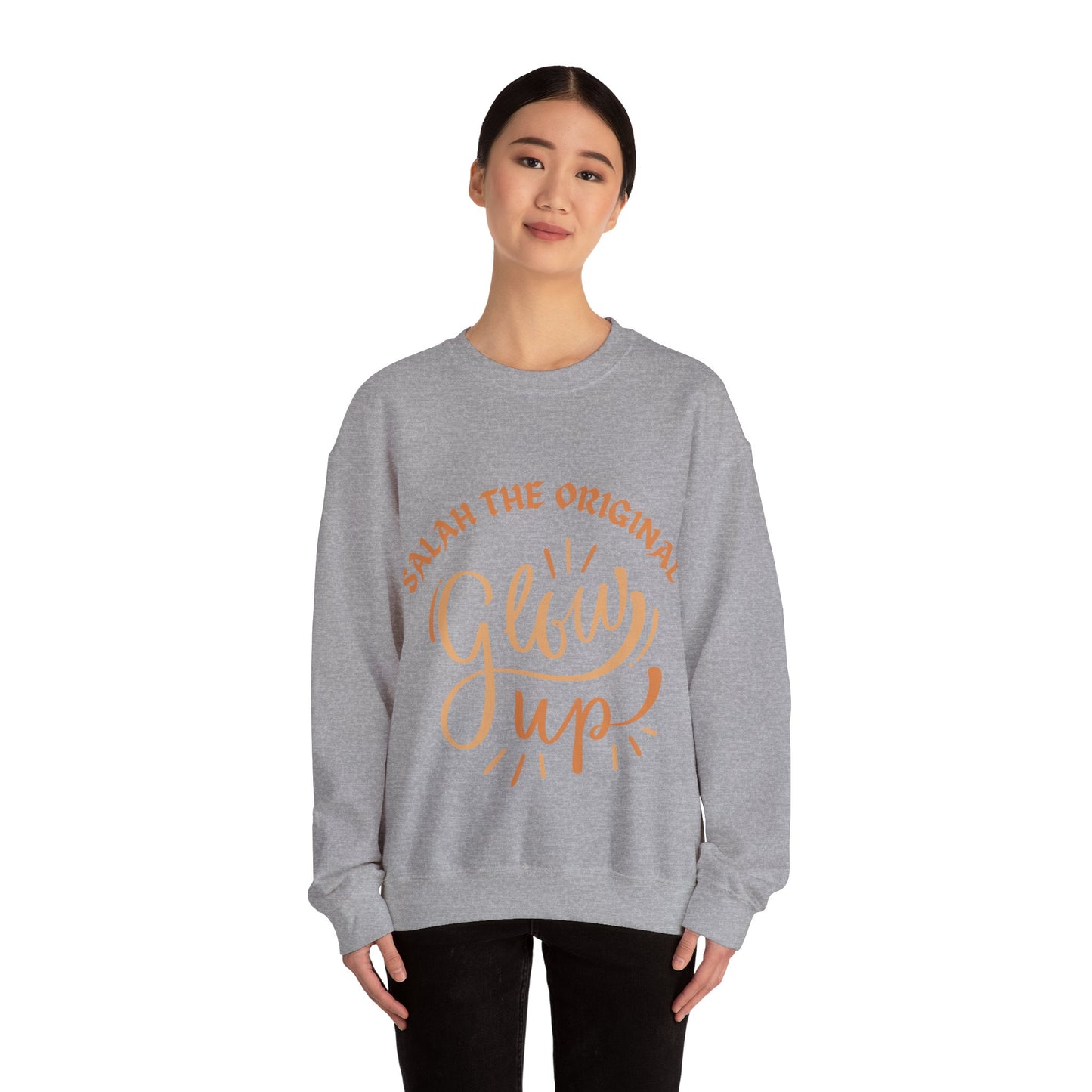 Salah Glow Up Crewneck Sweatshirt - Unisex Heavy Blend™ Muslim Fashion Sweat Shirt