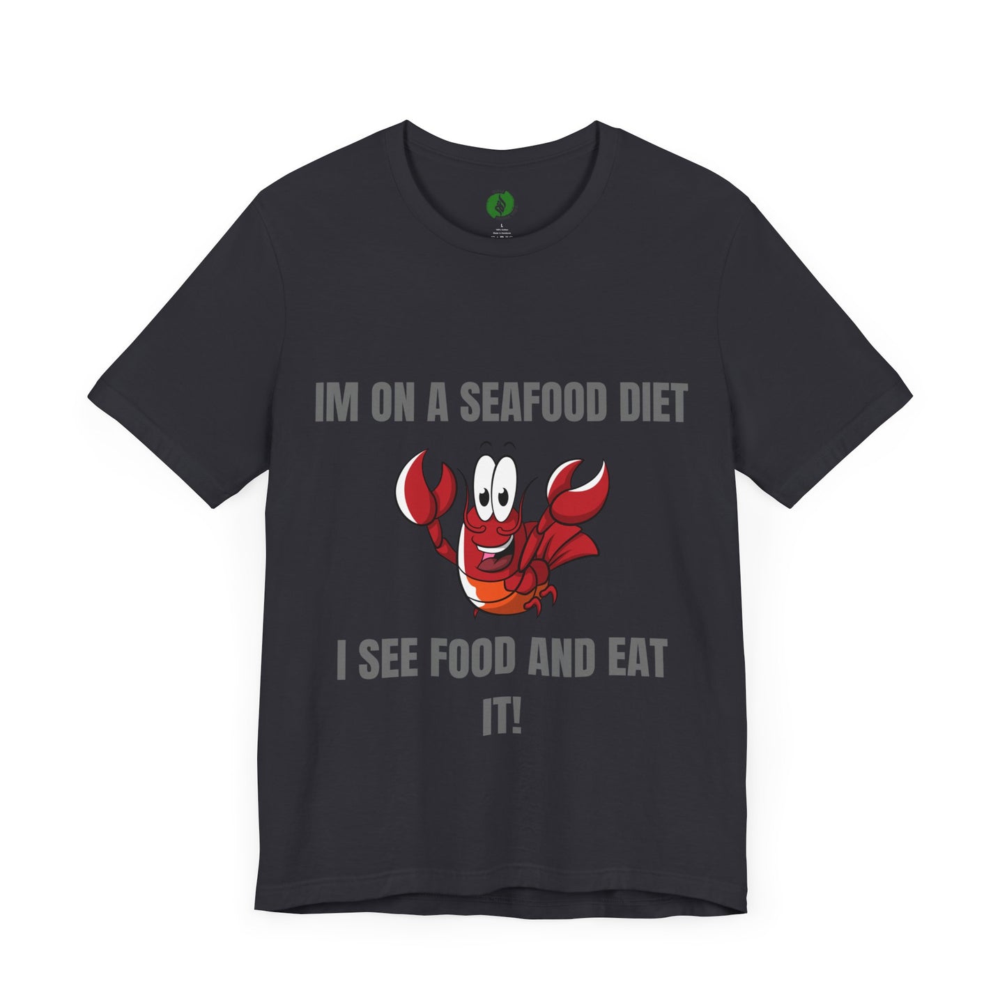 Funny Seafood Diet T-Shirt – Unisex Jersey Tee with Lobster Graphic Humour Joke Clothing