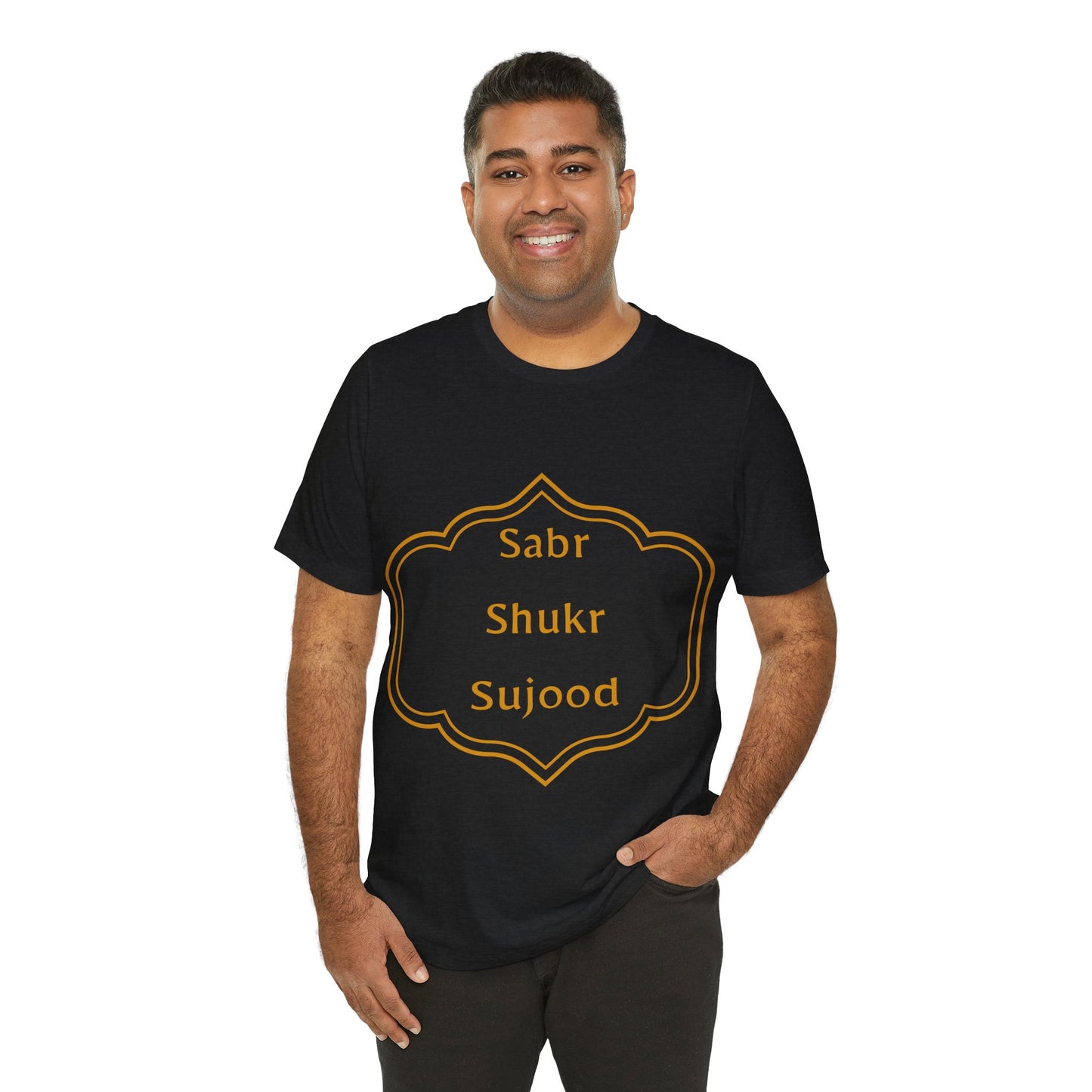Inspirational Muslim Tee - Sabr Shukr Sujood Islamic Streetwear T Shirt