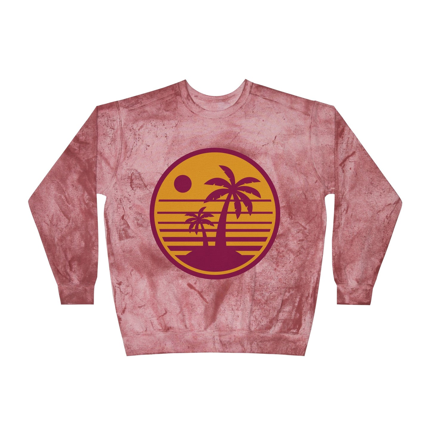 Tropical Sunset Color Blast Crewneck Sweatshirt Islamic Clothing