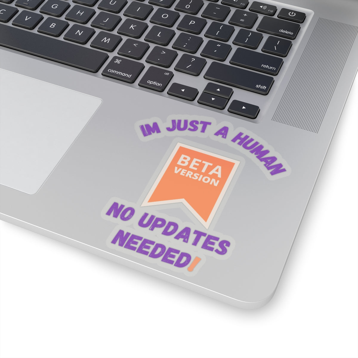 Beta Version Human Kiss-Cut Stickers - No Updates Needed - Fun Laptop Décor Funny Humour Stickers