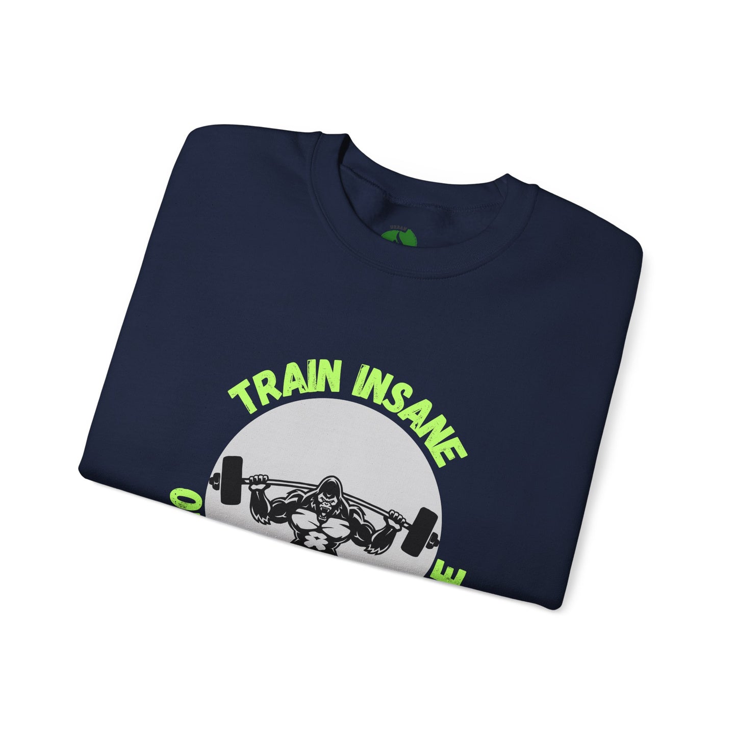 Train Insane Gym Sweatshirt - Unisex Heavy Blend Crewneck Humour Joke Clothing