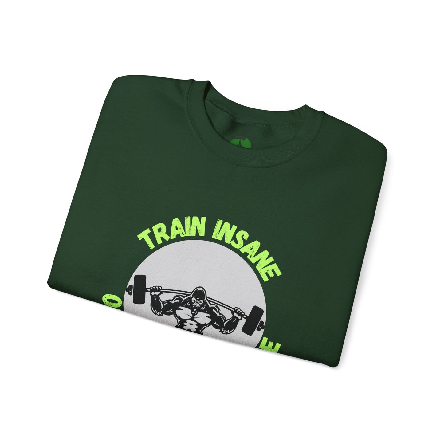 Train Insane Gym Sweatshirt - Unisex Heavy Blend Crewneck Humour Joke Clothing
