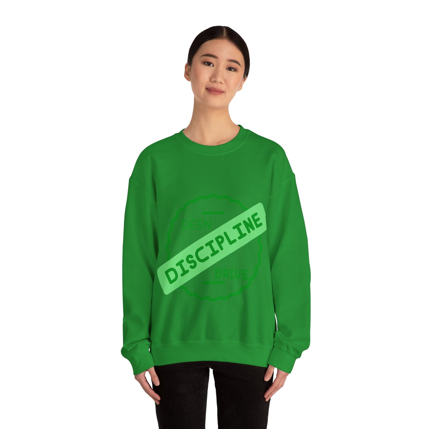 Motivational Crewneck Sweatshirt - Discipline & Drive Muslim Youth Fashion Sweat Shirt