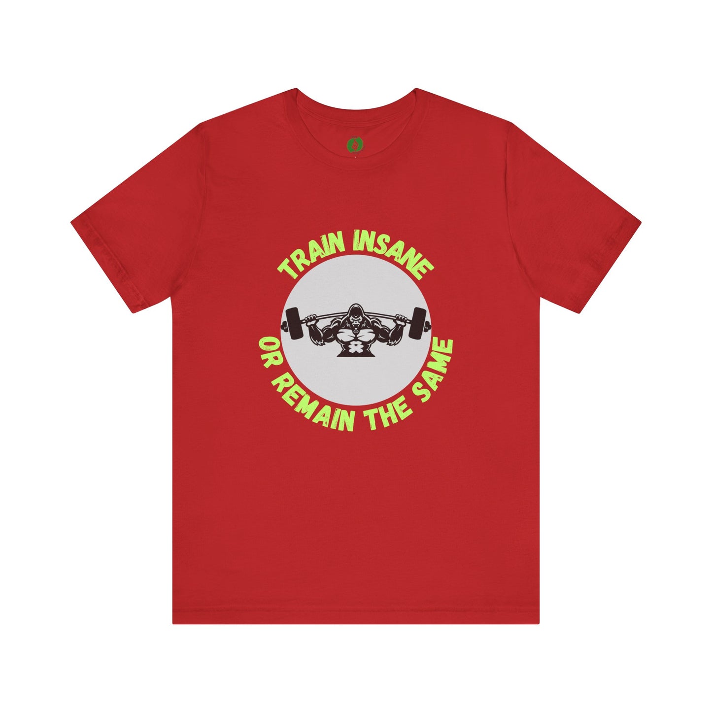 Motivational Fitness Tee - 'Train Insane or Remain the Same' Unisex Jersey Short Sleeve Humour Joke Clothing