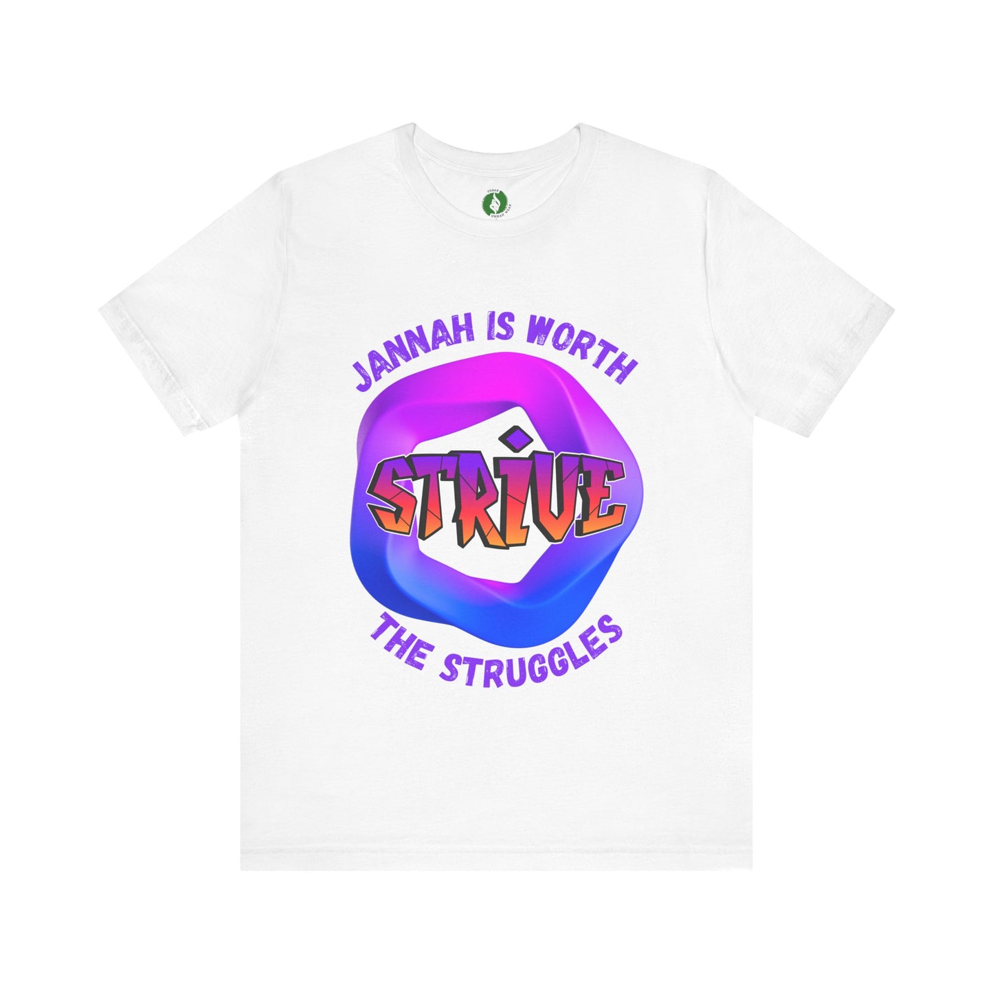Inspirational Unisex Jersey Tee - 'Jannah is Worth the Struggles' Muslim Fashion Clothing