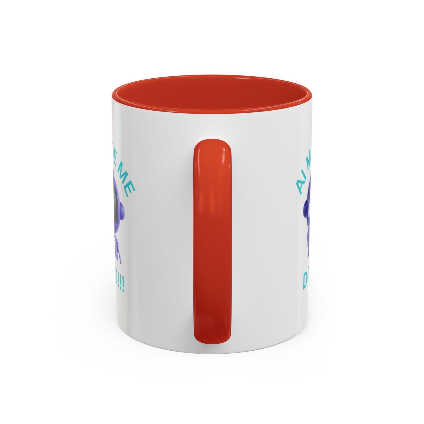 AI Made Me Do It! Accent Coffee Mug - Fun Ceramic Mug for Tech Lovers Humour Mug Joke Accessories