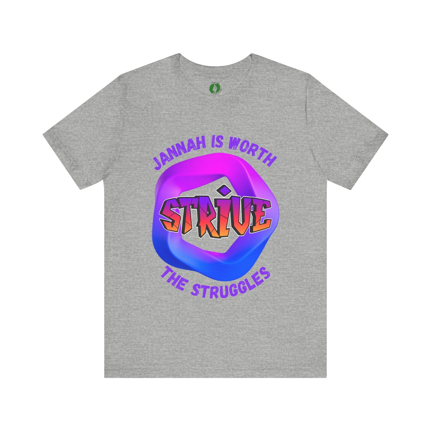 Inspirational Unisex Jersey Tee - 'Jannah is Worth the Struggles' Muslim Fashion Clothing