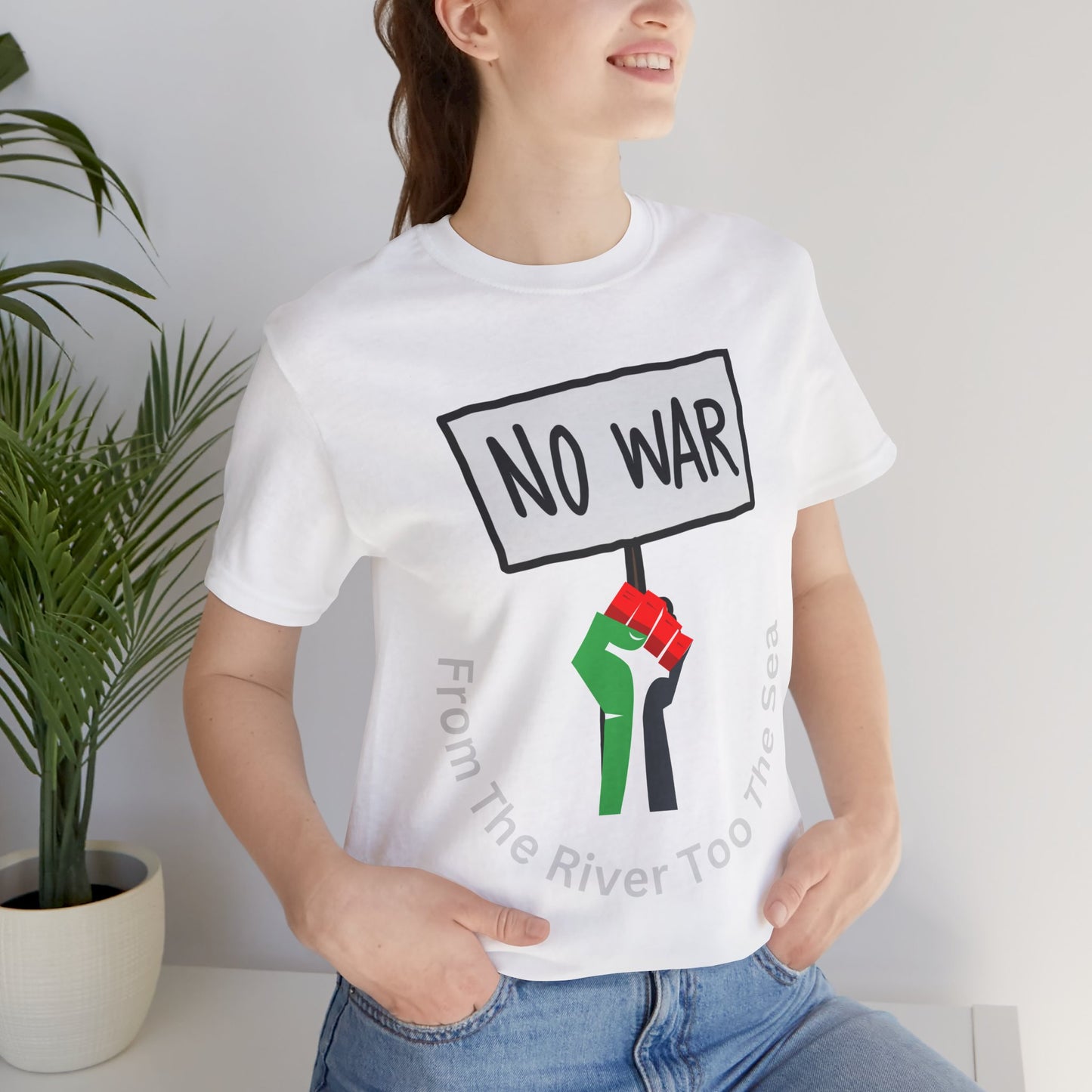 No War Unisex Jersey Tee - Activist Statement Shirt Muslim Clothing