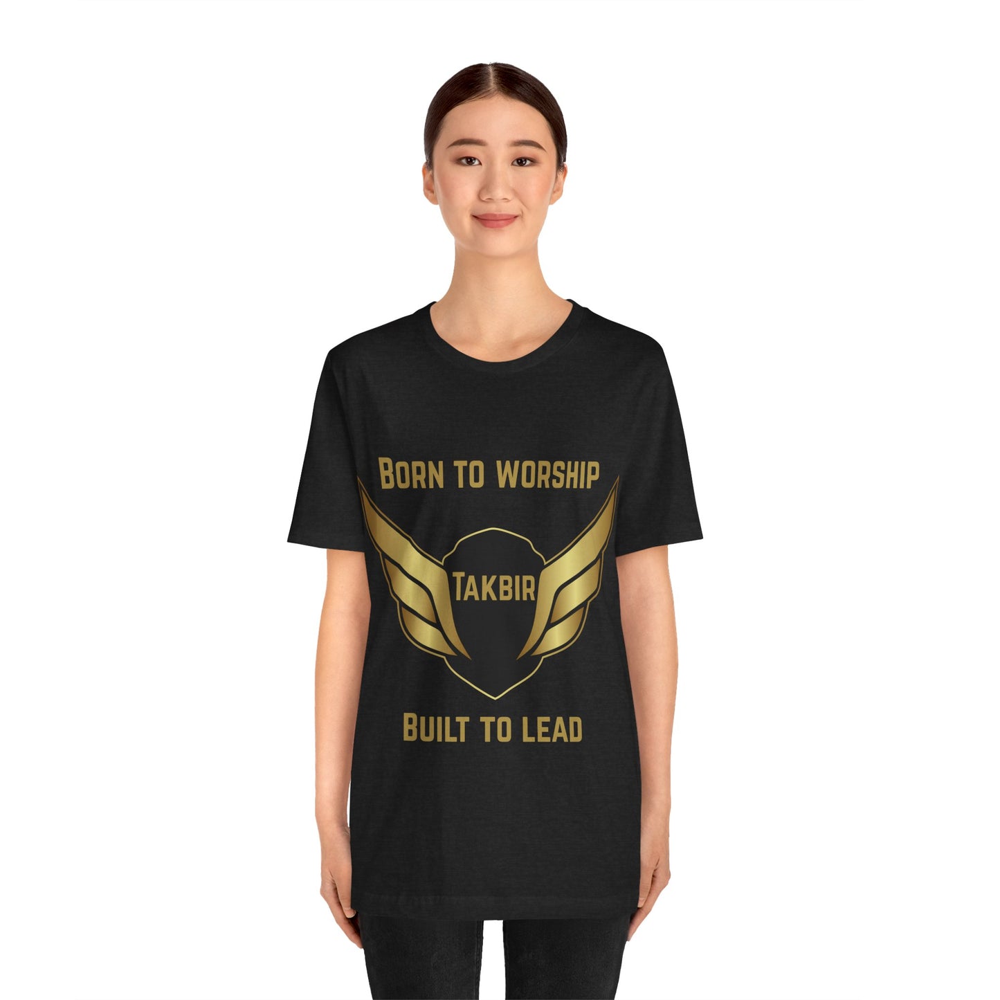 Inspirational Unisex Short Sleeve Tee - 'Born to Worship' Muslim Streetwear Fashion T Shirt