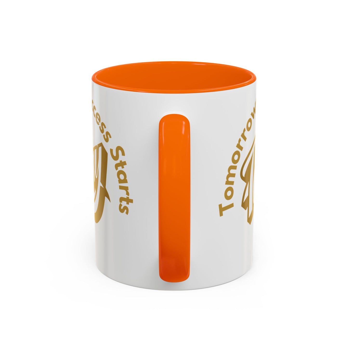Inspirational Accent Coffee Mug - "Tomorrow's Success Starts Today" - Motivational Gift for Coffee Lovers Gym Motivation Mug