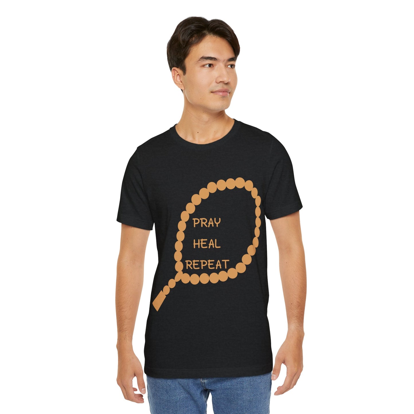 Pray Heal Repeat Unisex Jersey Tee - Inspirational Spiritual Shirt Islamic Street Fashion