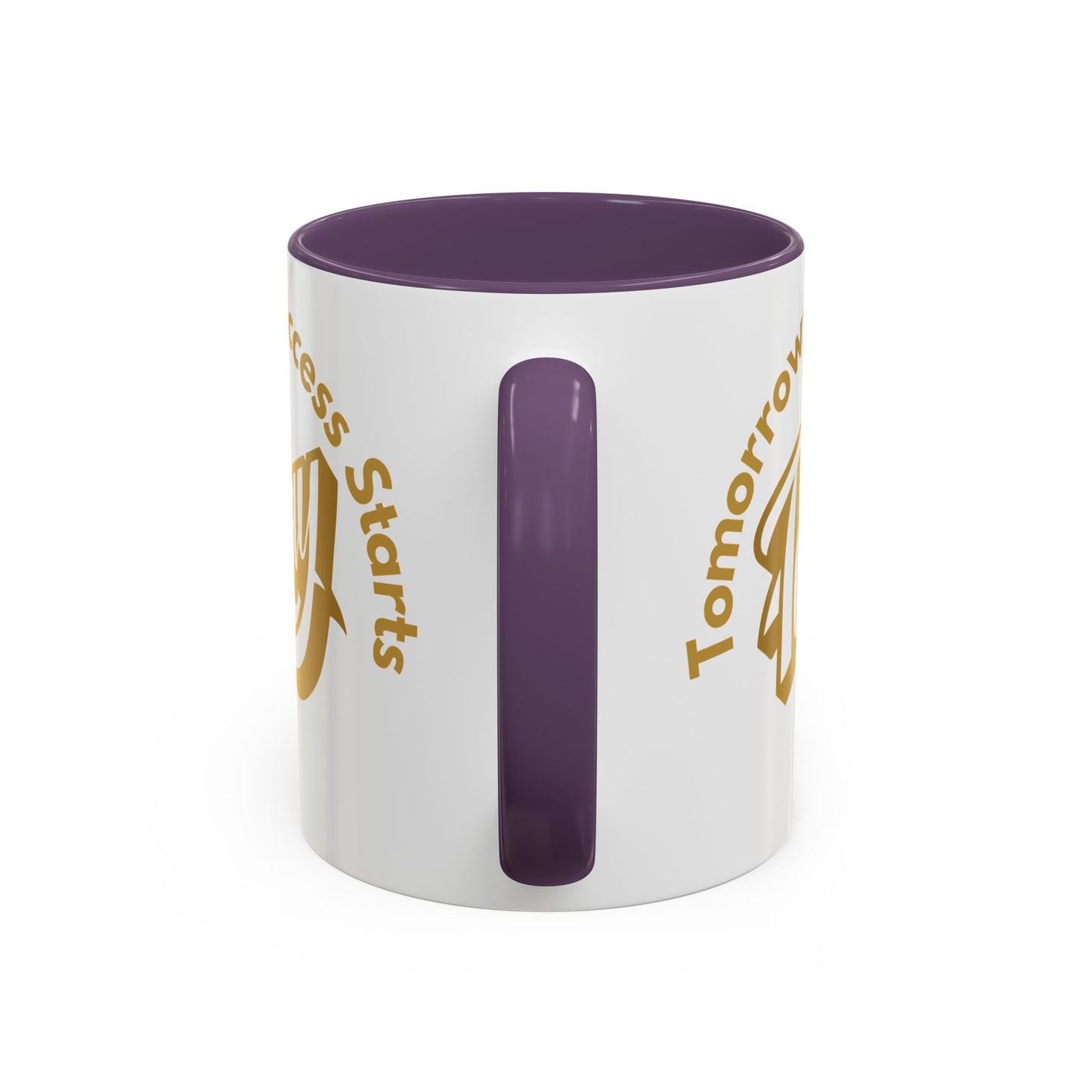 Inspirational Accent Coffee Mug - "Tomorrow's Success Starts Today" - Motivational Gift for Coffee Lovers Gym Motivation Mug