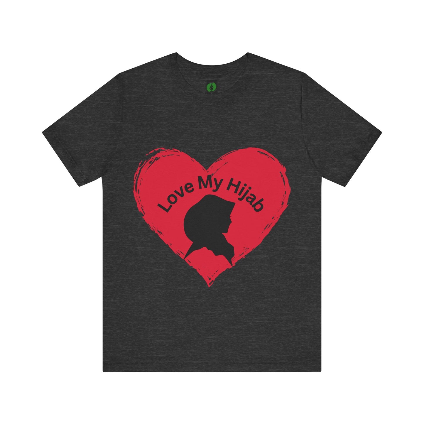 Love My Hijab Unisex Tee - Heart Design, Perfect for Everyday Wear Islamic Women Clothing