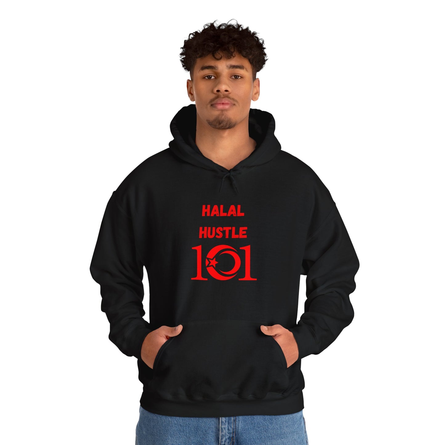 Halal Hustle 101 Unisex Hoodie - Motivational Streetwear for Everyday Inspiration Muslim Gym Clothing Hoodie