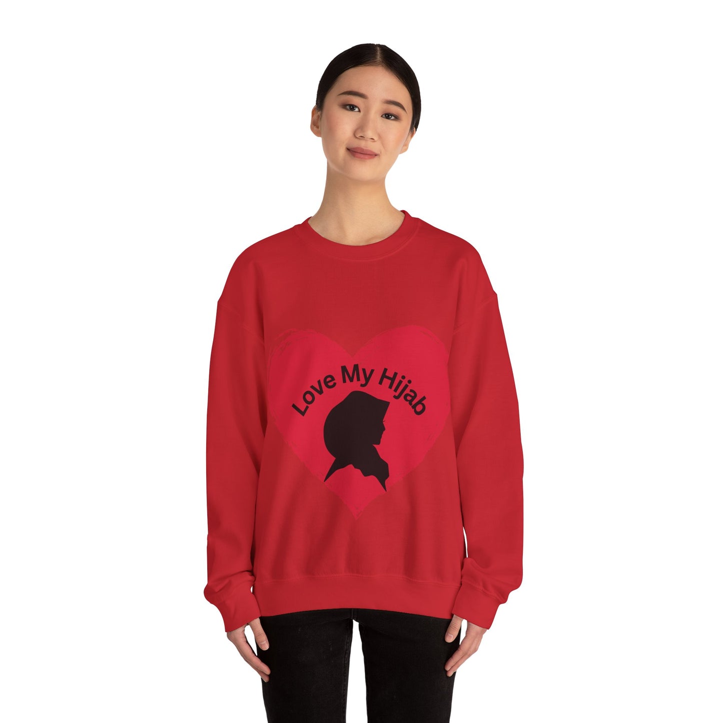 Love My Hijab Heavy Blend Sweatshirt - Unisex Crewneck for Comfort and Style Muslim Women Clothing
