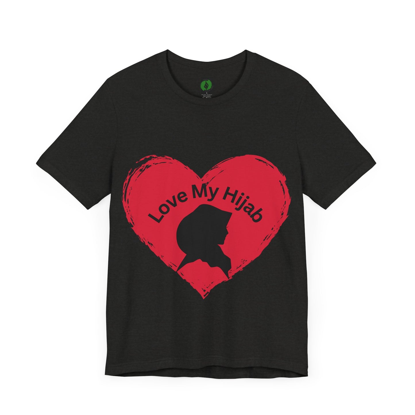 Love My Hijab Unisex Tee - Heart Design, Perfect for Everyday Wear Islamic Women Clothing