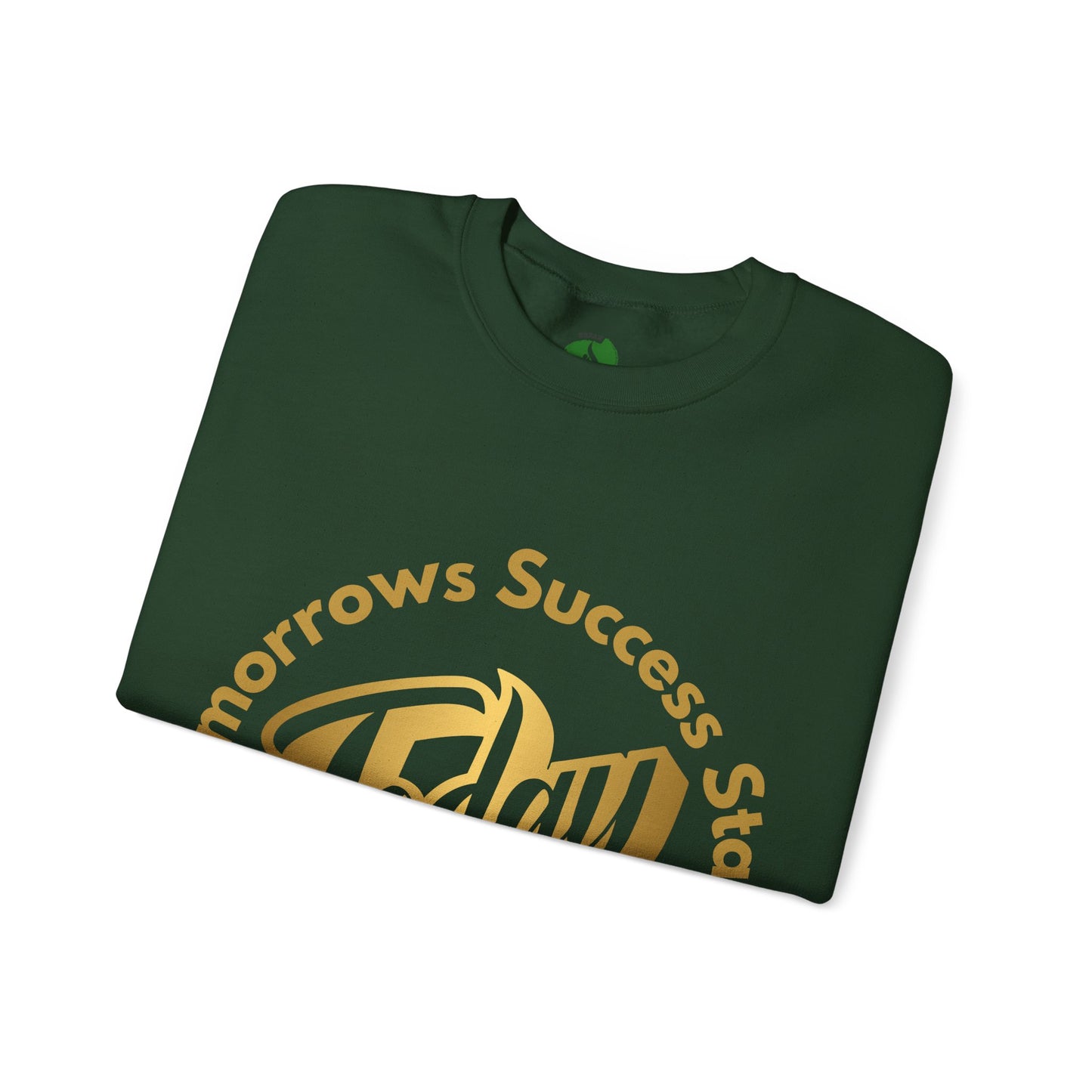 Inspirational Crewneck Sweatshirt - 'Tomorrow's Success Starts Today' Gym Motivation Sweat Shirt