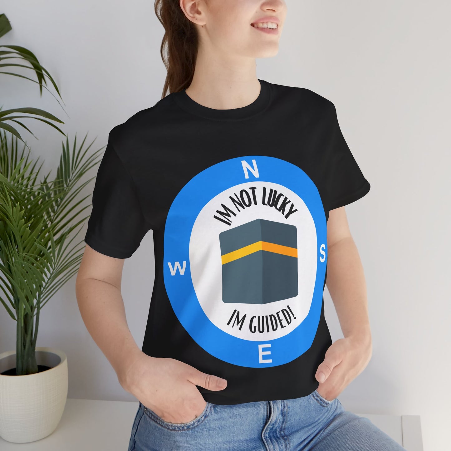 Guided Journey Unisex Jersey Tee - Inspirational Compass Design Halal Fashion T Shirt