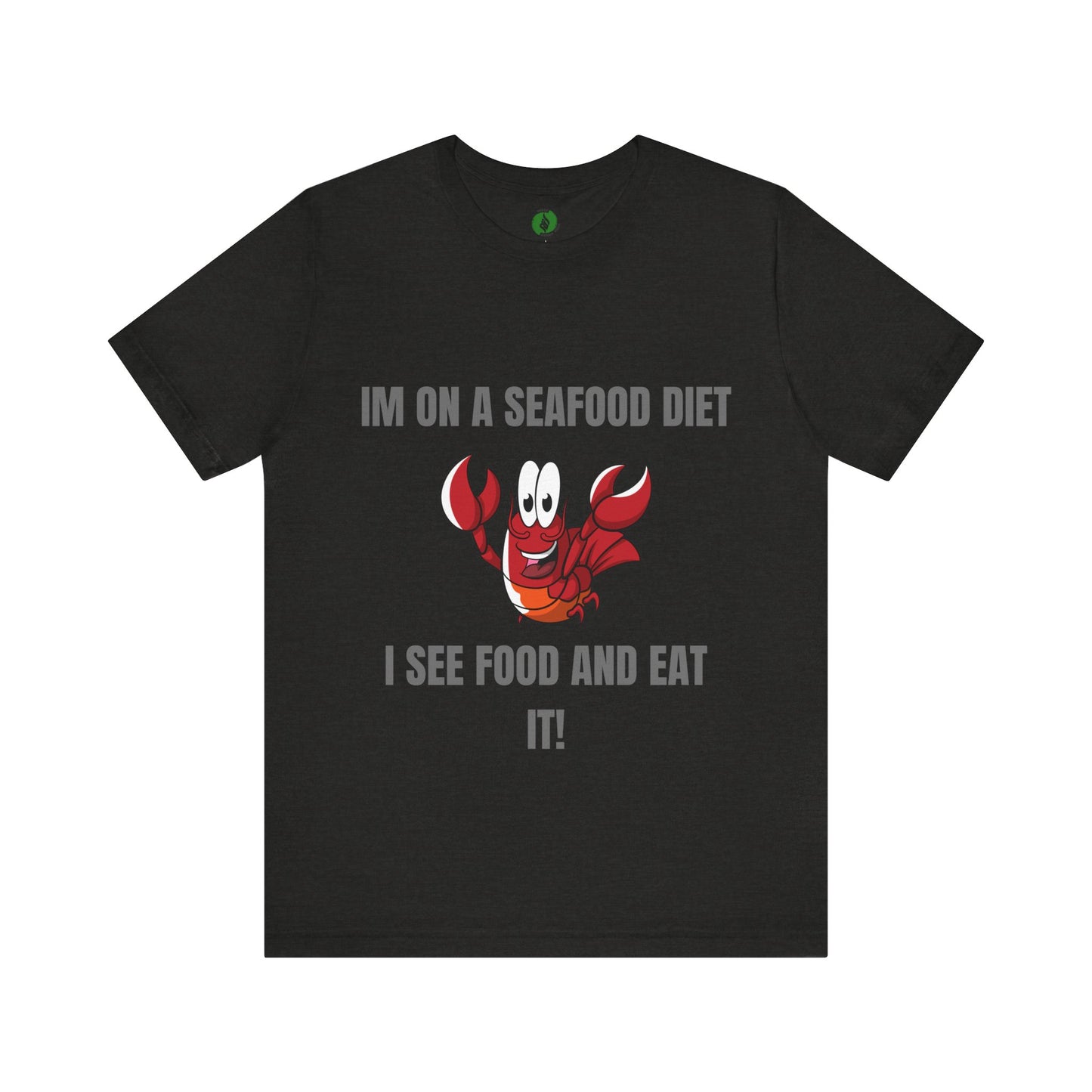 Funny Seafood Diet T-Shirt – Unisex Jersey Tee with Lobster Graphic Humour Joke Clothing