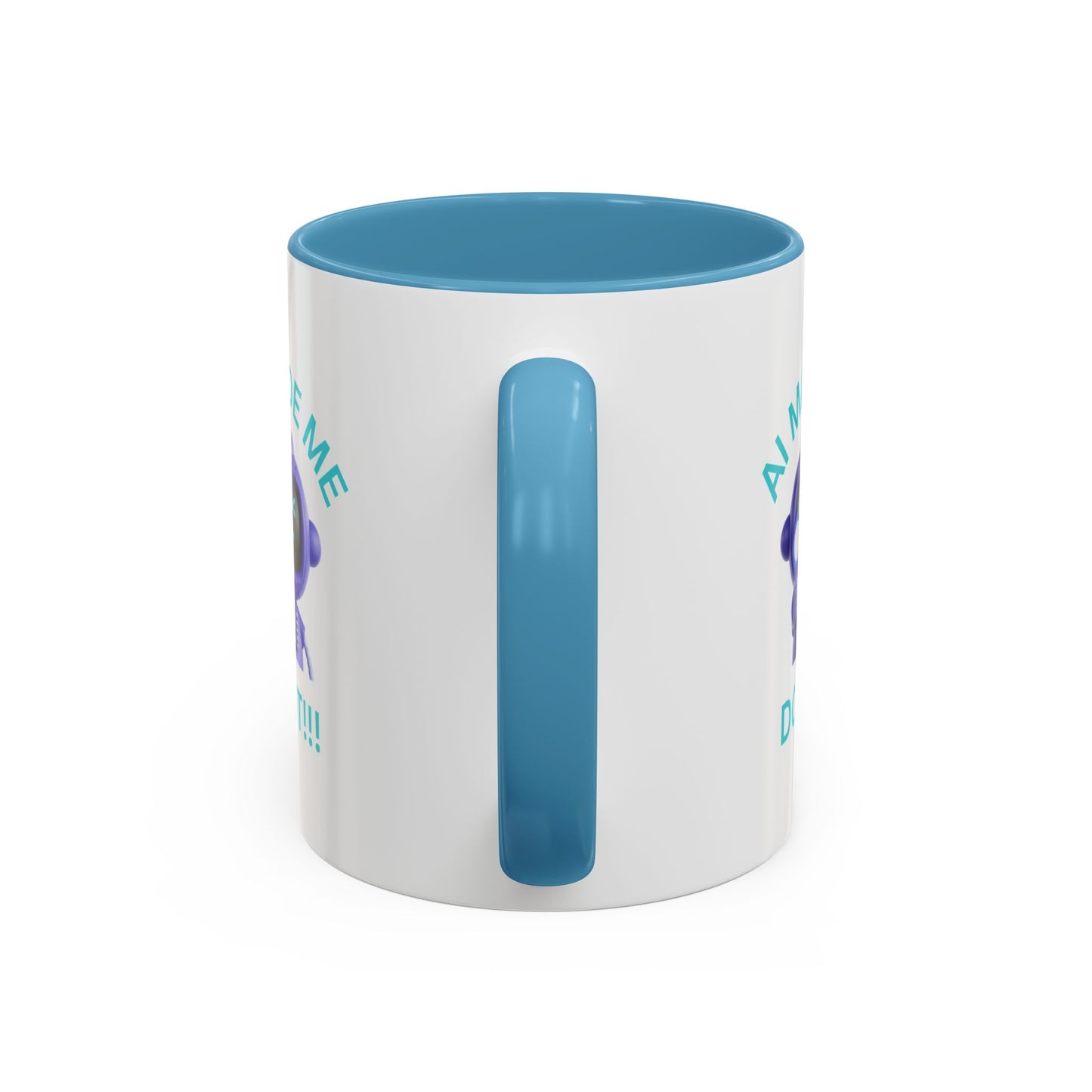 AI Made Me Do It! Accent Coffee Mug - Fun Ceramic Mug for Tech Lovers Humour Mug Joke Accessories