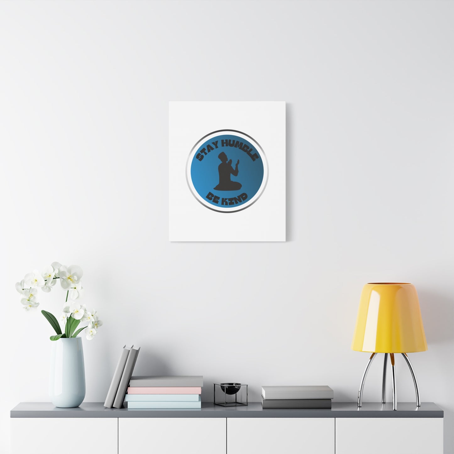 Inspirational Wall Art - "Stay Humble, Be Kind" Motif on Matte Canvas Islamic Art Work