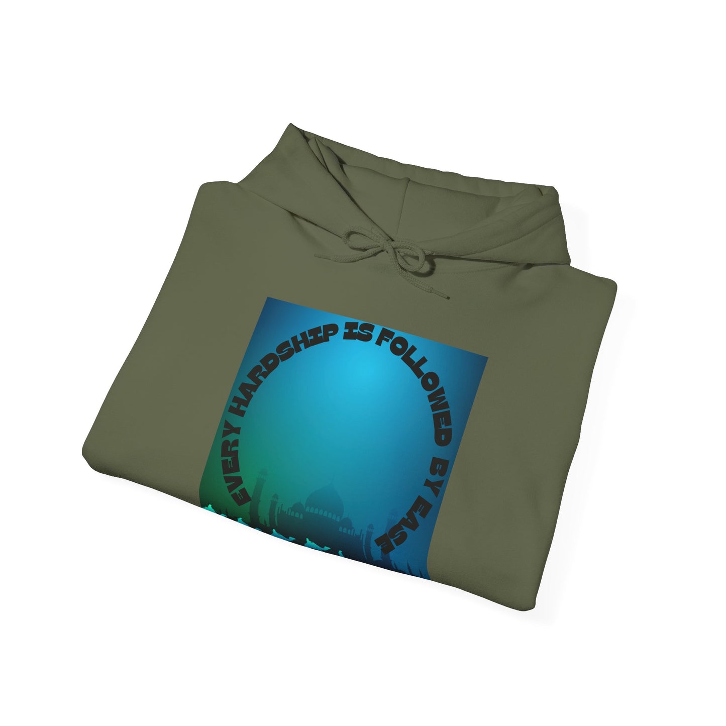 Chill Vibes Unisex Heavy Blend™ Hoodie - "Happiness is Followed by Peace" Design Muslim Clothing Fashion