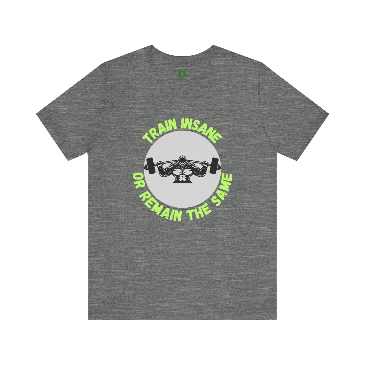 Motivational Fitness Tee - 'Train Insane or Remain the Same' Unisex Jersey Short Sleeve Humour Joke Clothing
