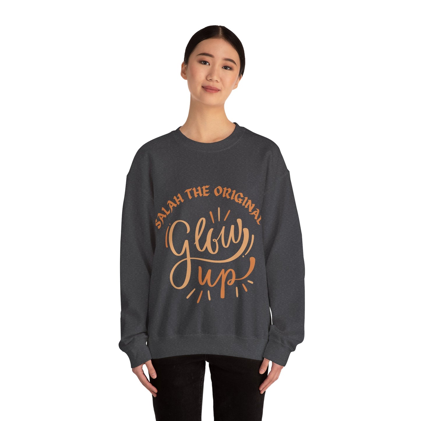 Salah Glow Up Crewneck Sweatshirt - Unisex Heavy Blend™ Muslim Fashion Sweat Shirt